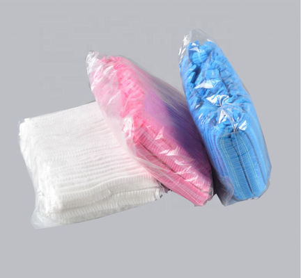 Cuffia da doccia di PE Nonwoven Disposable Head del cuoco della testa dei capelli dell'hotel