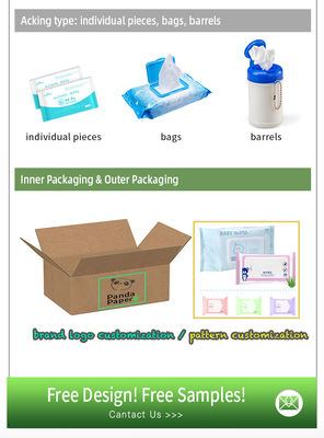 Strofinate bagnate di pulizia naturali molli del bambino di carta dell'acqua del tovagliolo del tessuto 35gsm