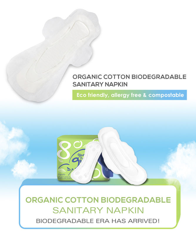 Signora femminile Napkin Sanitary Towel di periodo di igiene 150mm del cuscinetto mestruale organico del cotone di 100